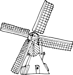 Historische windmolen
